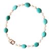 Chinese Turquoise with White Baroque Pearl Necklace (Alone) - Image 3