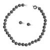 Mother of Pearl - Dark Silver Necklace and Earring Set - Image 4