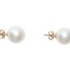 White Mother of Pearl Earrings - Image 2