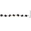 Black Cube Onyx and Potato Pearl Necklace with Gold Bead - Image 3