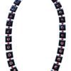 Square Onyx with Red Coral Beads Pendant Necklace - Image 5