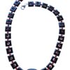Square Onyx with Red Coral Beads Pendant Necklace - Image 4