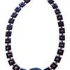 Square Onyx with Red Coral Beads Pendant Necklace - Image 3