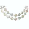 Long Square White Pearl Necklace - Image 2