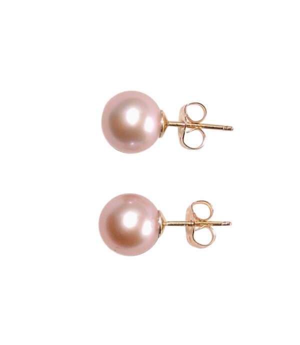 Mauve Pearl Earring Studs - Image 2
