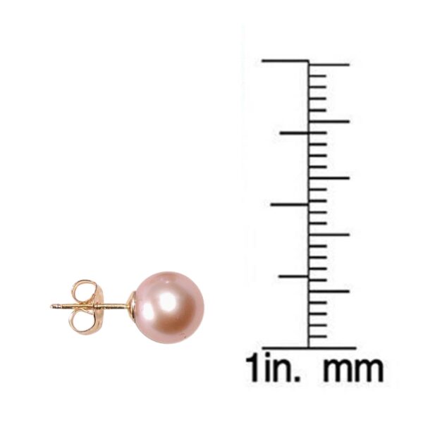 Mauve Pearl Earring Studs - Image 4