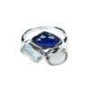 Blue and White Multi-Stone Ring - Sizes 5, 6, 7