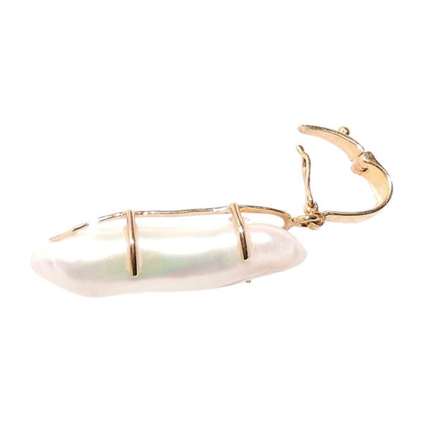 Baroque Pearl Rope with Removable Natural Shell Pendant - Image 4