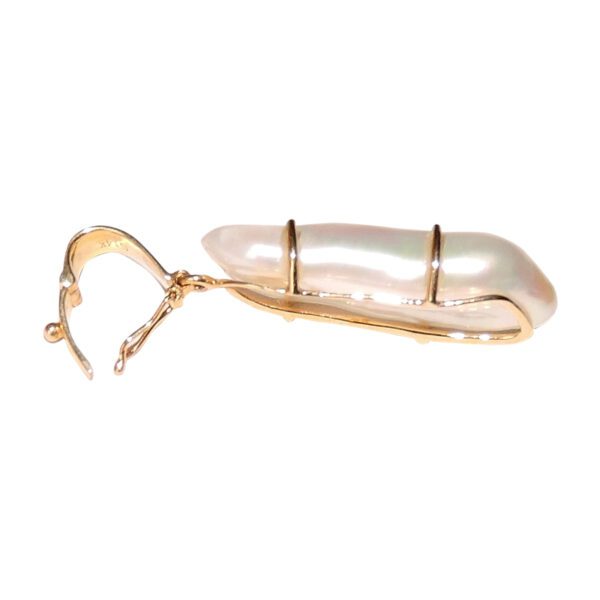 Baroque Pearl Rope with Removable Natural Shell Pendant - Image 3