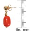 Red Coral Drop Earrings - Image 3