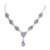 Oval Amethyst with Pear Drop Necklace - Image 4