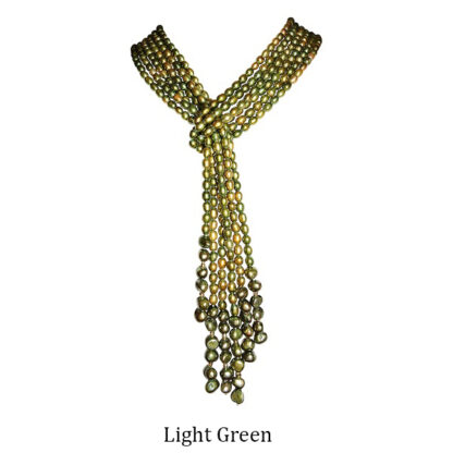 3-Strand-Seed-Pearl-Open-Style-Necklace-Light-Green