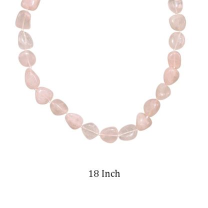 Rose-Quartz-Chunky-Necklace-18""