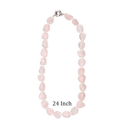 Rose-Quartz-Chunky-Necklace-24"