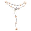 Pink and White Pearl Necklace with Butterfly Clasp
