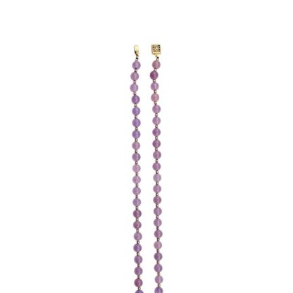 Lavender Jade Long Strand Necklace - 30 Inch Length - Image 2