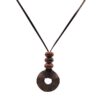 Y-Style Long Wooden Pendant Necklace