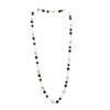 Black Jade, Black Crystal and White Baroque Pearl Necklace and Earring Set - Image 2