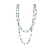 Baroque Mother of Pearl with Turquoise and Crystal Long Style Necklace - Image 2