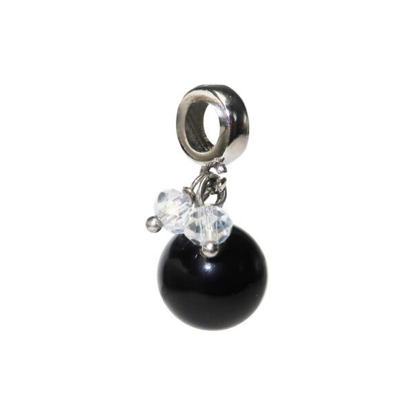 Black Jade with Crystals Charm