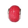 Red Jade Faceted Bead