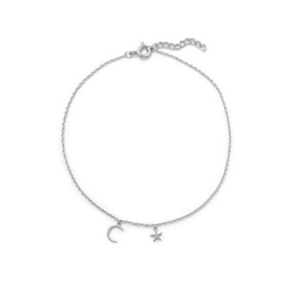 Moon and Star Anklet