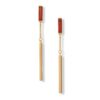 Amber and Gold Bar Drop Earrings