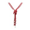 3 Strand Red Coral and White Pearl Open Style Necklace - Image 2