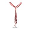 3 Strand Red Coral and White Pearl Open Style Necklace - Image 4