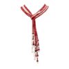 3 Strand Red Coral and White Pearl Open Style Necklace