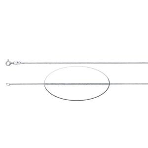 Silver chain necklace with lobster clasp.