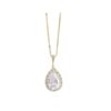CZ - Teardrop CZ and Gold Necklace and Earring Set (Necklace and Earrings may be purchased separately) - Image 3
