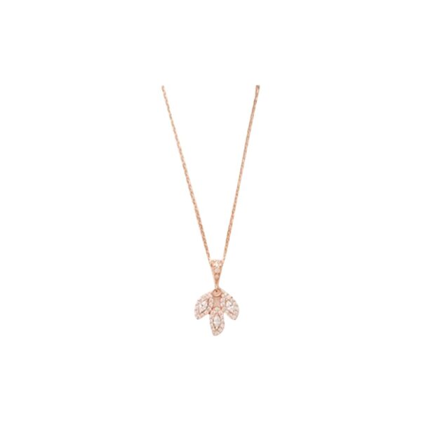 CZ - Leaf CZs in Silver or Rose Gold Finish Necklace and Earring Set (Pieces may also be purchased separately) - Image 5