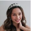 Tiara 2 - Floral Style with Crystal Branches and Leaves (Available in Silver, Gold and Rose Gold Finishes) - Image 7
