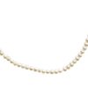 The Little Girl Pearl Necklace features a consistent row of white pearls strung elegantly with a straightforward clasp.