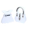 White Flower Embroidered Purse with Silver Accents - Image 3