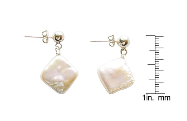 Square Pearl Necklace, Bracelet and Earring Set (Each piece is also sold separately) - Image 6