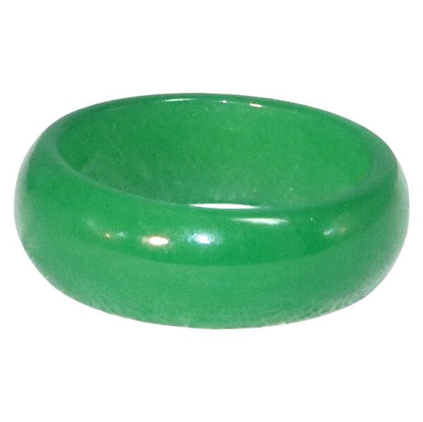 Jade - Solid Green Jade Band Rings: Available in Average and Wide Widths in Multiple Sizes - Image 2