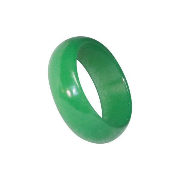 Jade - Solid Green Jade Band Rings: Available in Average and Wide Widths in Multiple Sizes - Image 3