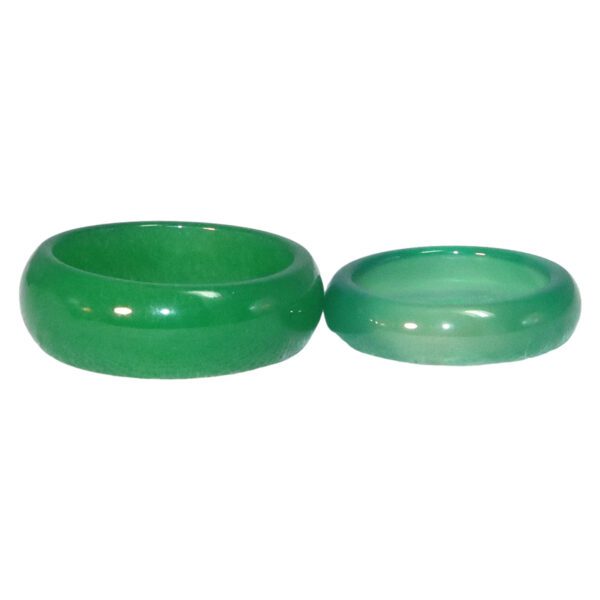 Jade - Solid Green Jade Band Rings: Available in Average and Wide Widths in Multiple Sizes