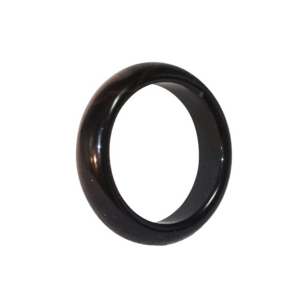 Jade - Black Jade Band Rings Regular and Narrow Widths:  Available in Sizes 6 - 10 - Image 3