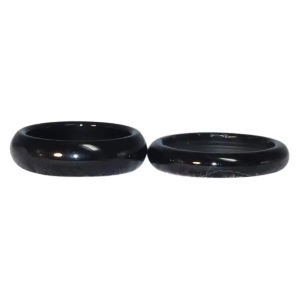 Jade - Black Jade Band Rings Regular and Narrow Widths:  Available in Sizes 6 - 10