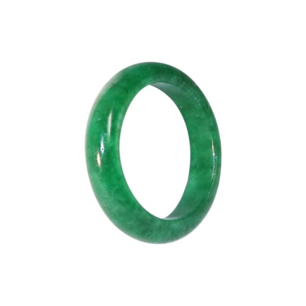 Jade - Light and Dark Kelly Green Jade Band Rings:  Available in Sizes 6 - 7.75 - Image 5