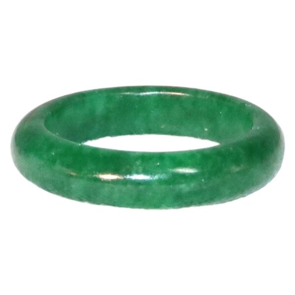 Jade - Light and Dark Kelly Green Jade Band Rings:  Available in Sizes 6 - 7.75 - Image 6