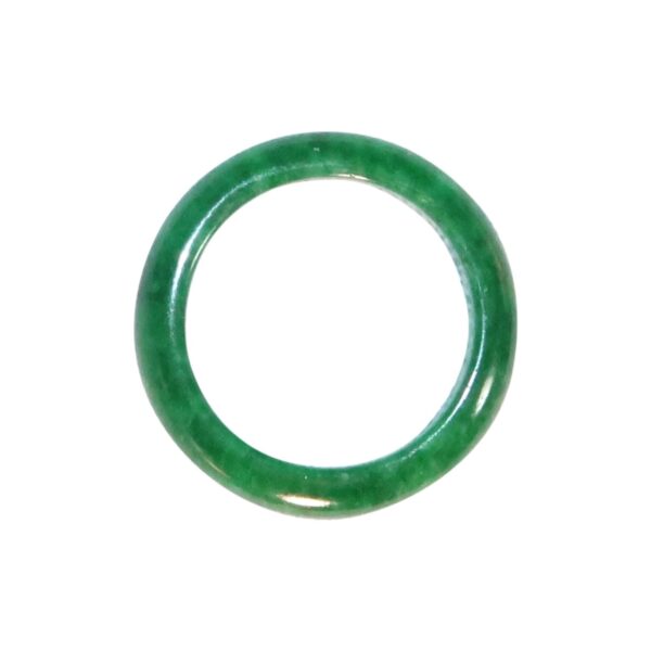 Jade - Light and Dark Kelly Green Jade Band Rings:  Available in Sizes 6 - 7.75 - Image 7