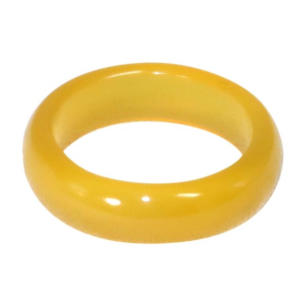 Jade - Yellow Shades Jade Band Rings: Available in Sizes 6 thru 10 - Image 5