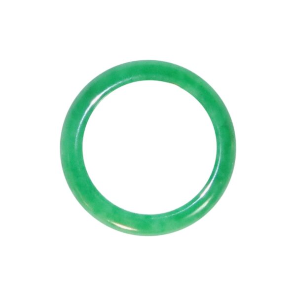 Jade - Light and Dark Kelly Green Jade Band Rings:  Available in Sizes 6 - 7.75 - Image 4