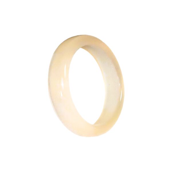 Jade - Yellow Shades Jade Band Rings: Available in Sizes 6 thru 10 - Image 3
