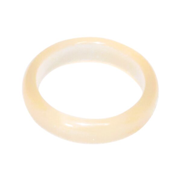 Jade - Yellow Shades Jade Band Rings: Available in Sizes 6 thru 10 - Image 6