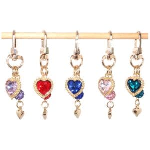 Heart Bag Charms Together
